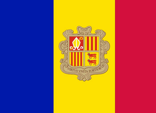 Bandeira Nacional de Andorra Bandeira Nacional de Andorra