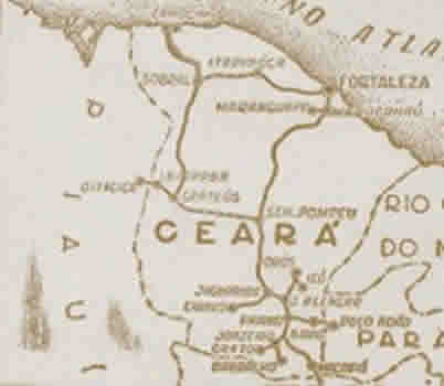 Ceará Mapa Antigo de Ceará